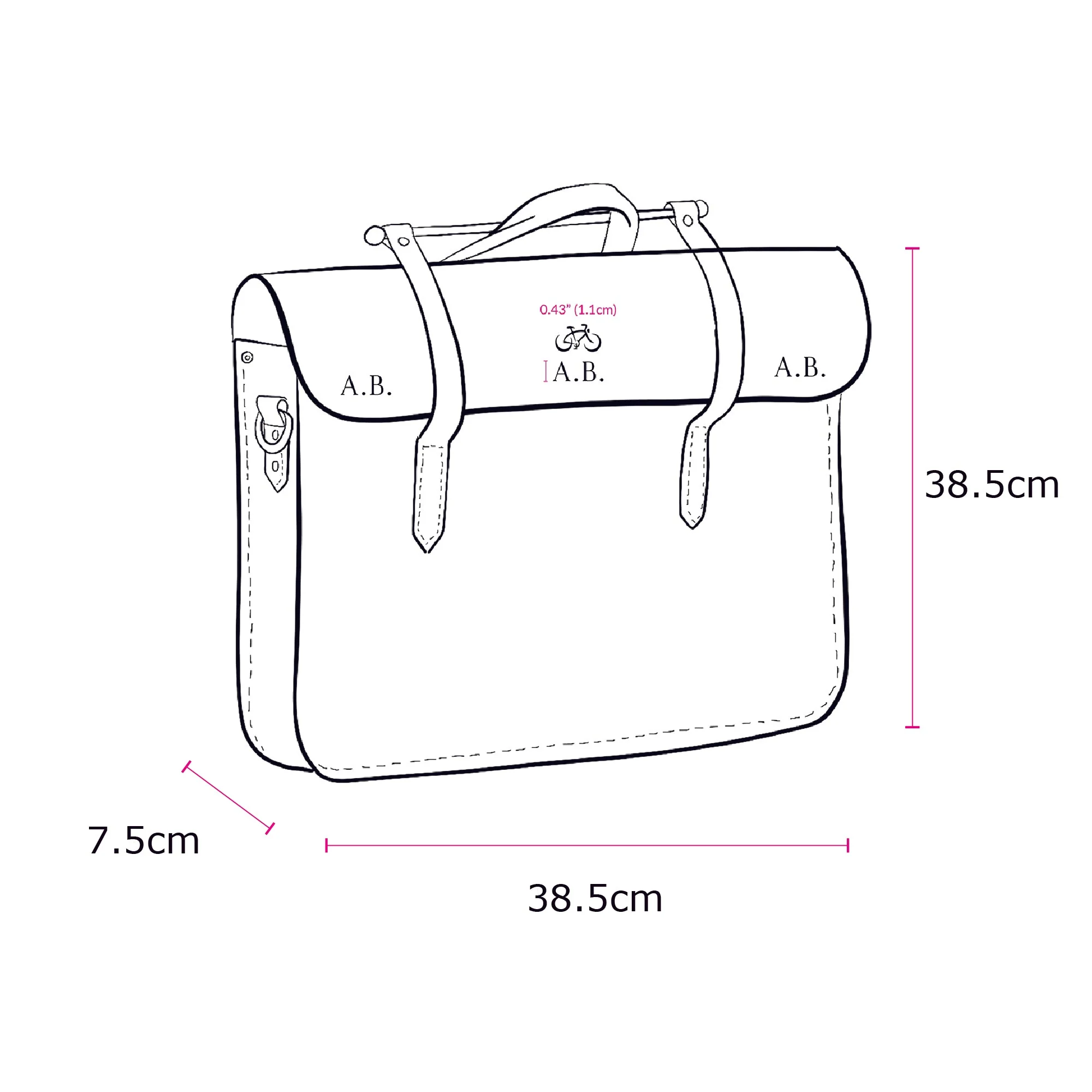 The Music Case - Navy & Tan - Image 10
