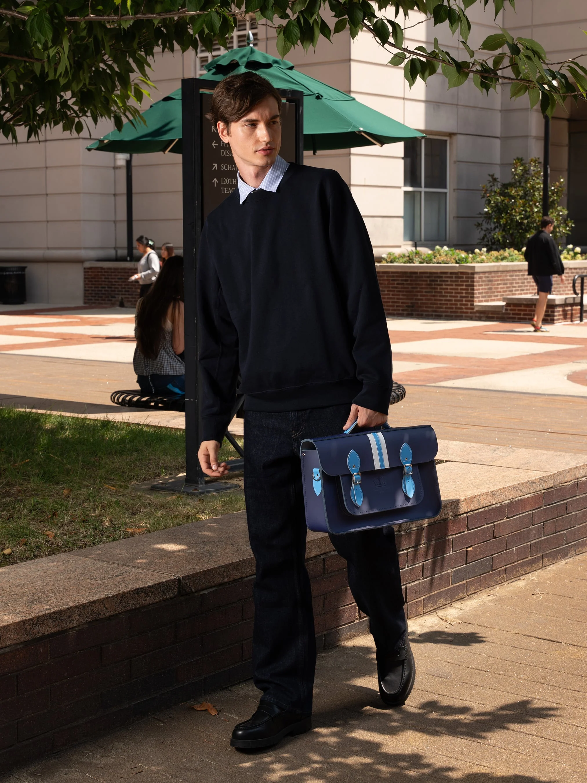 The 15 Inch Batchel - Midnight with Columbia Stripe - Image 2
