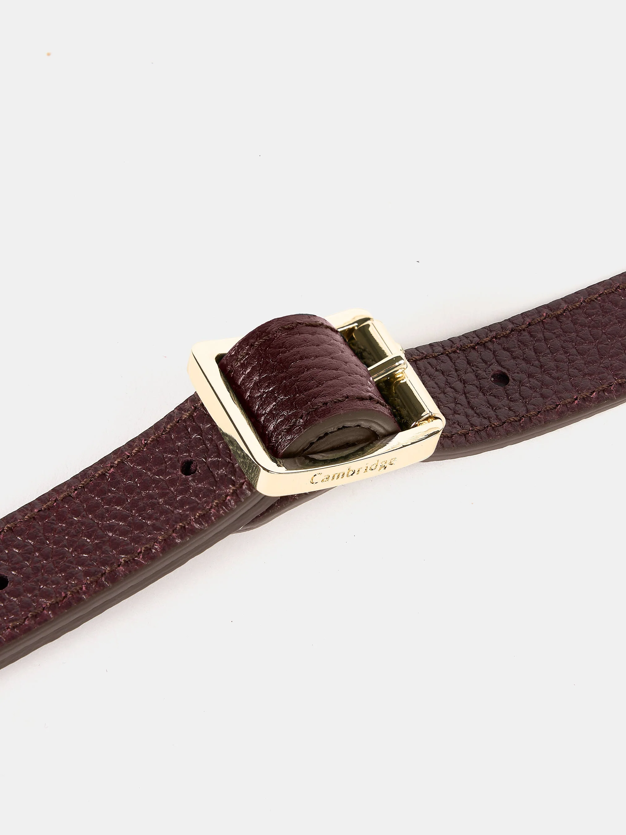 The Crossbody Strap - Bordeaux Calf Grain - Image 2