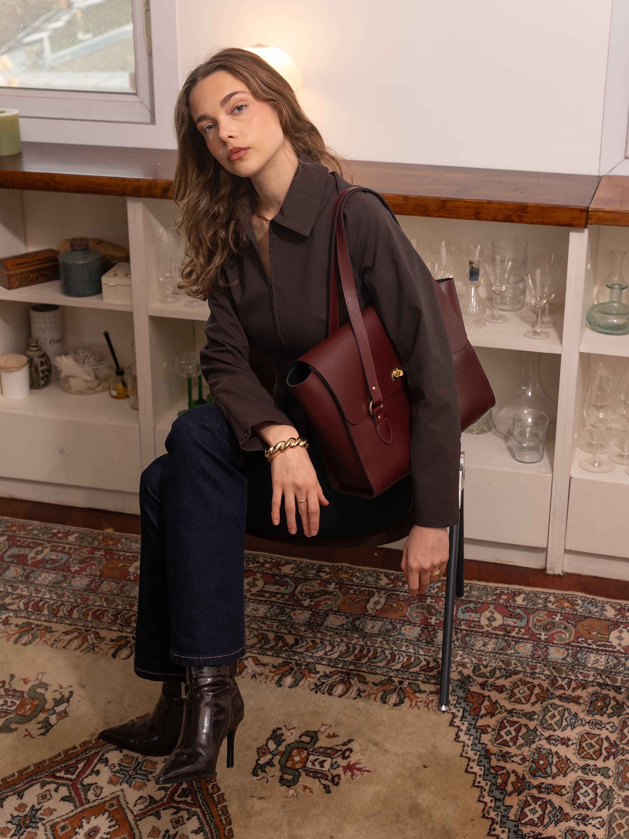 The Emily - Oxblood Saffiano - Image 6