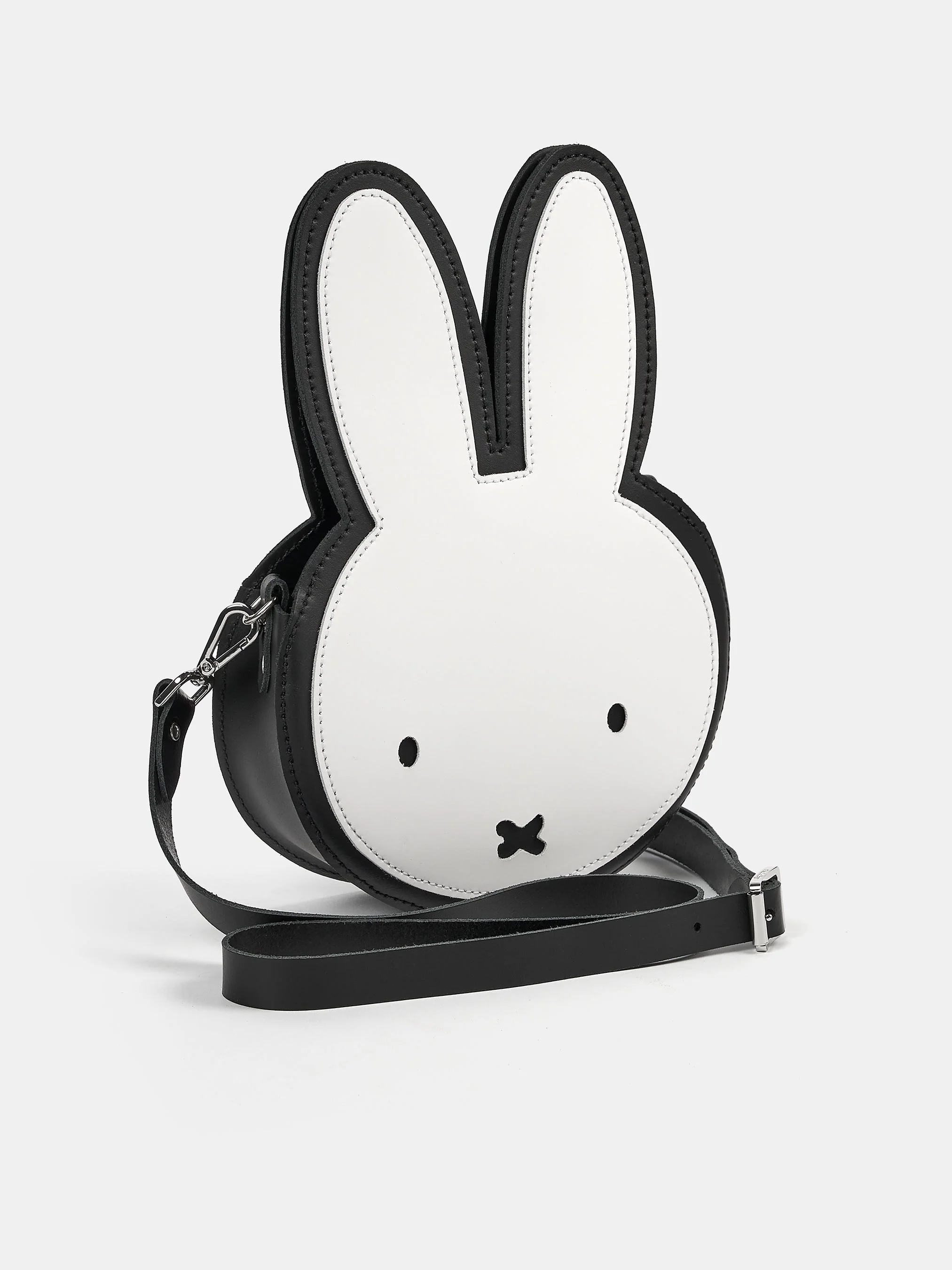 The Miffy Face Cross-Body Bag - Black and Brilliant White - Image 3
