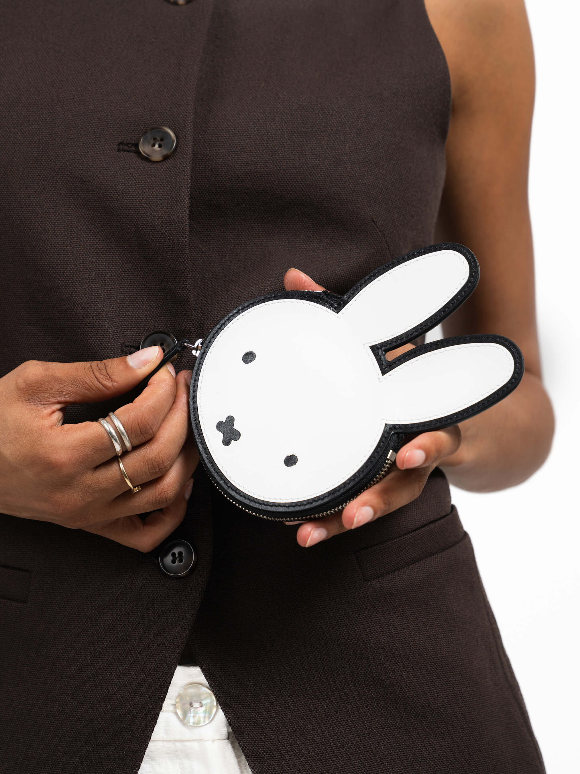 The Miffy Face Wallet - Black & Brilliant White - Image 2