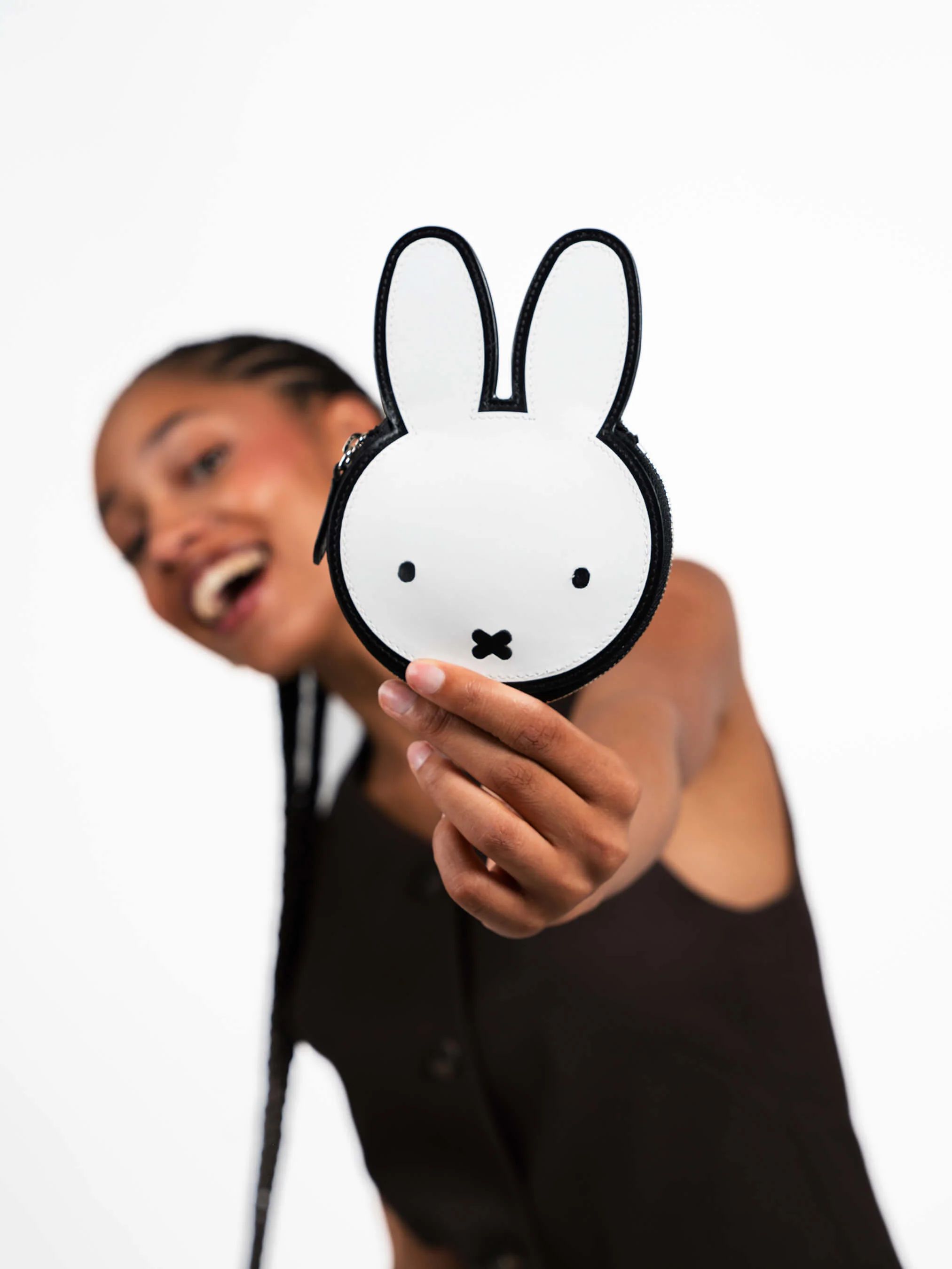 The Miffy Face Wallet - Black & Brilliant White - Image 3