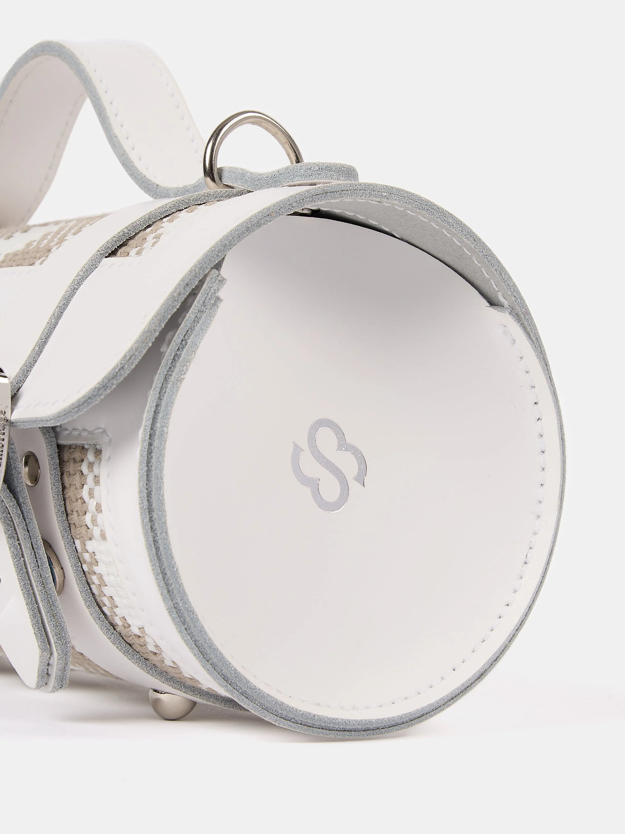 The Mini Bowls Bag - Taupe Plaid & Brilliant White - Image 7