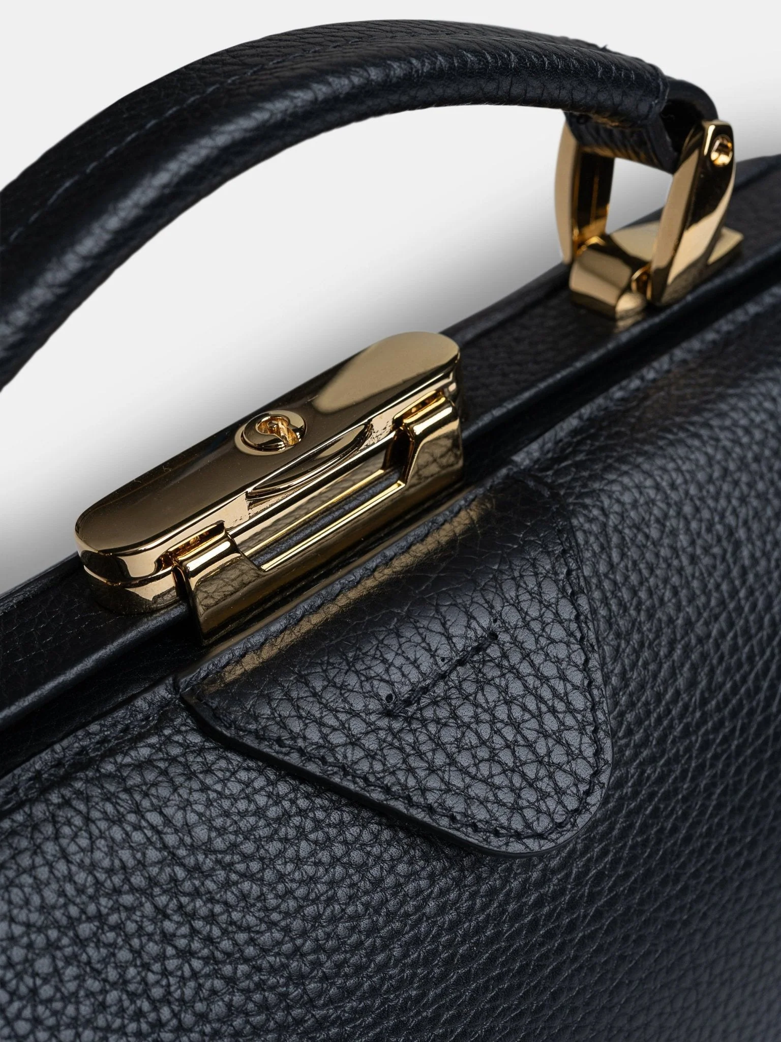 The Sophie -  Midnight Black Calf Grain - Image 10