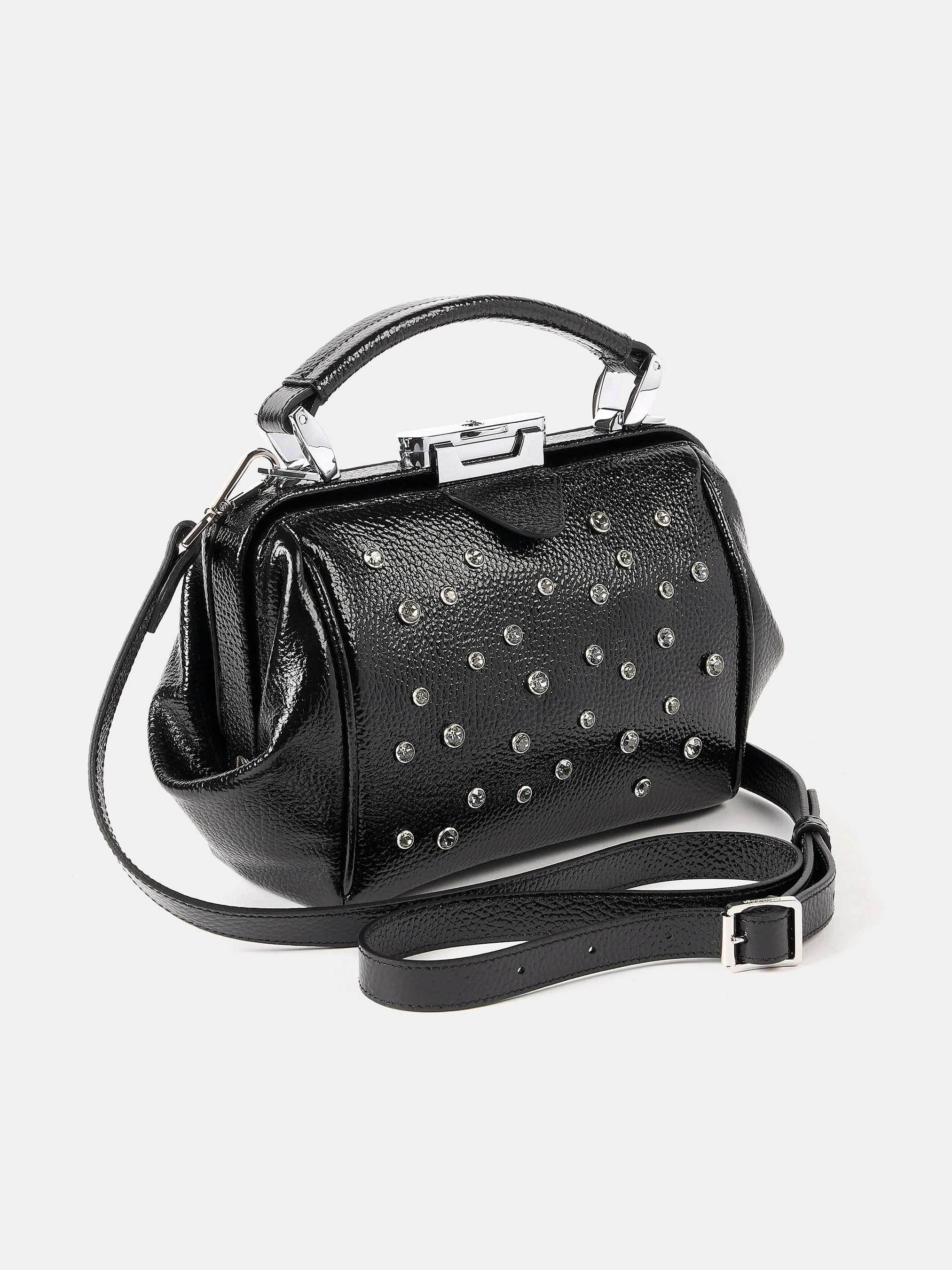 The Mini Sophie - High Shine Black Grain with Swarovski® Crystals - Image 4