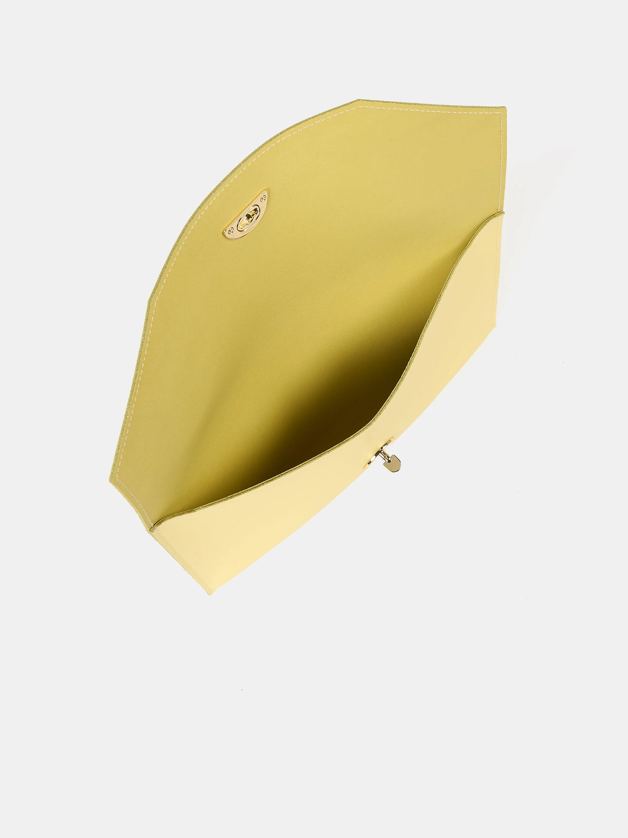 The Oversized Twist Lock Pouch - Lemon - Image 5