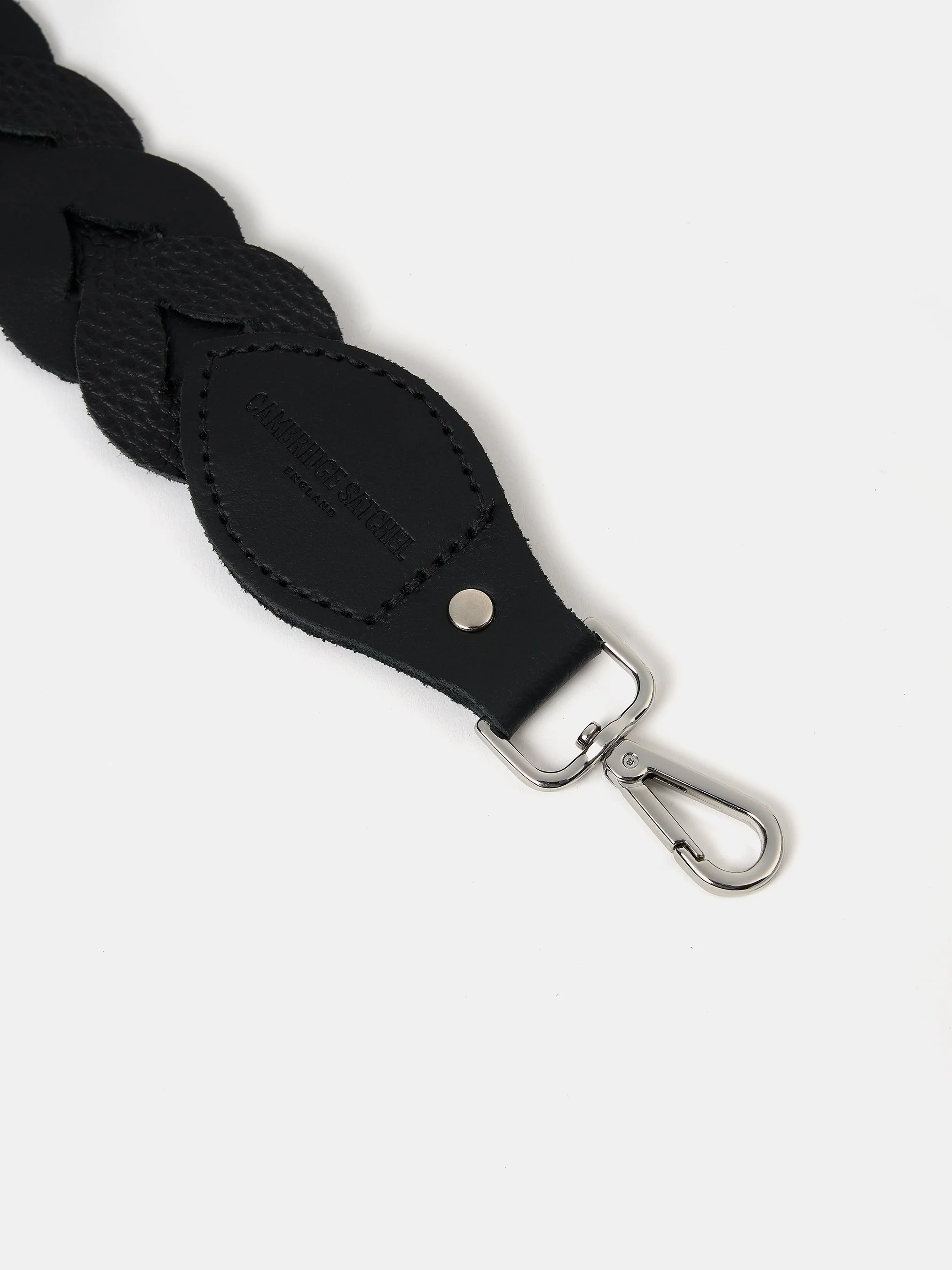 The Plaited Shoulder Strap - Black & Black Celtic Grain - Image 2