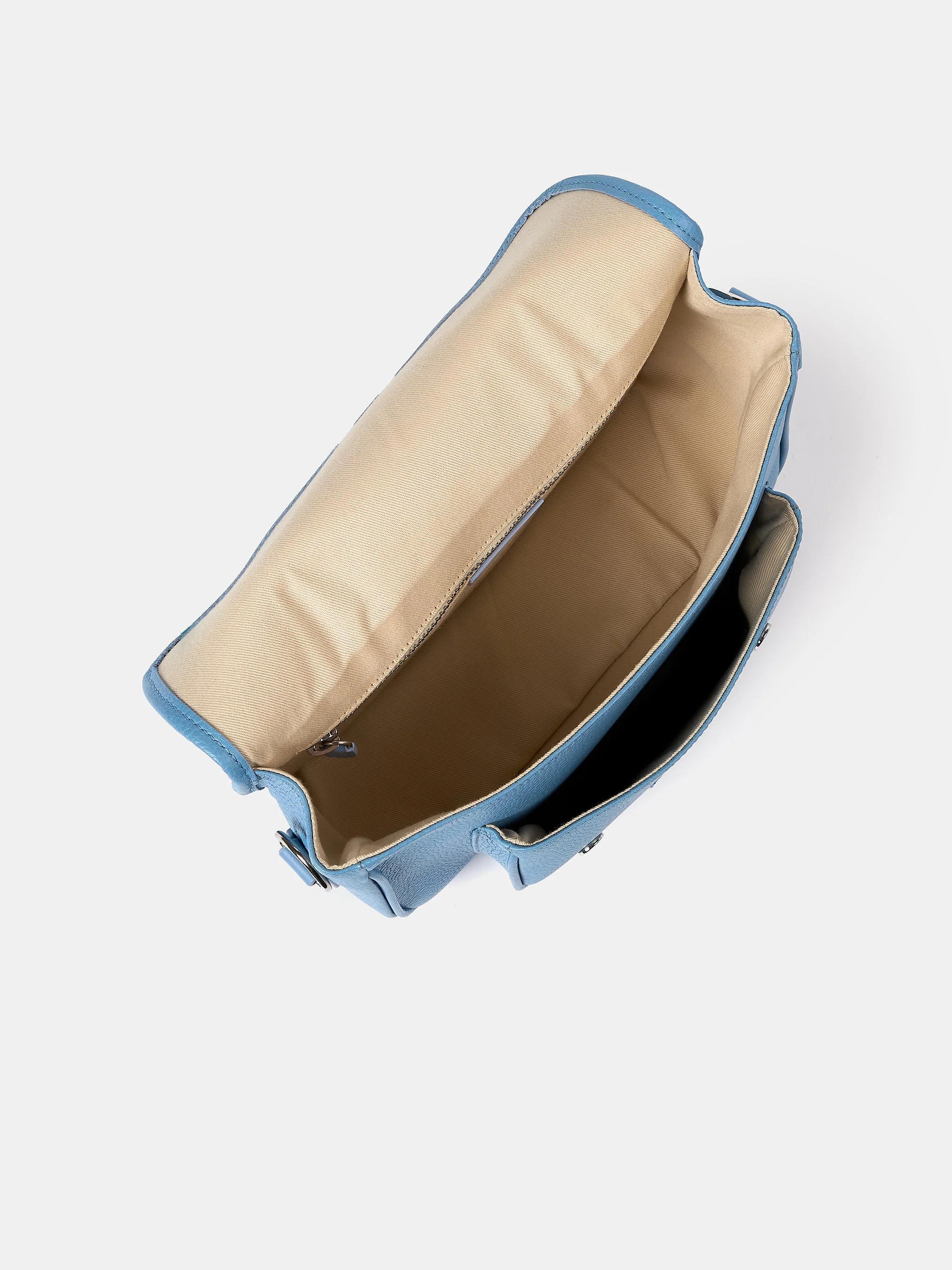 The Soft Satchel - Cloud Blue Calf Grain - Image 3