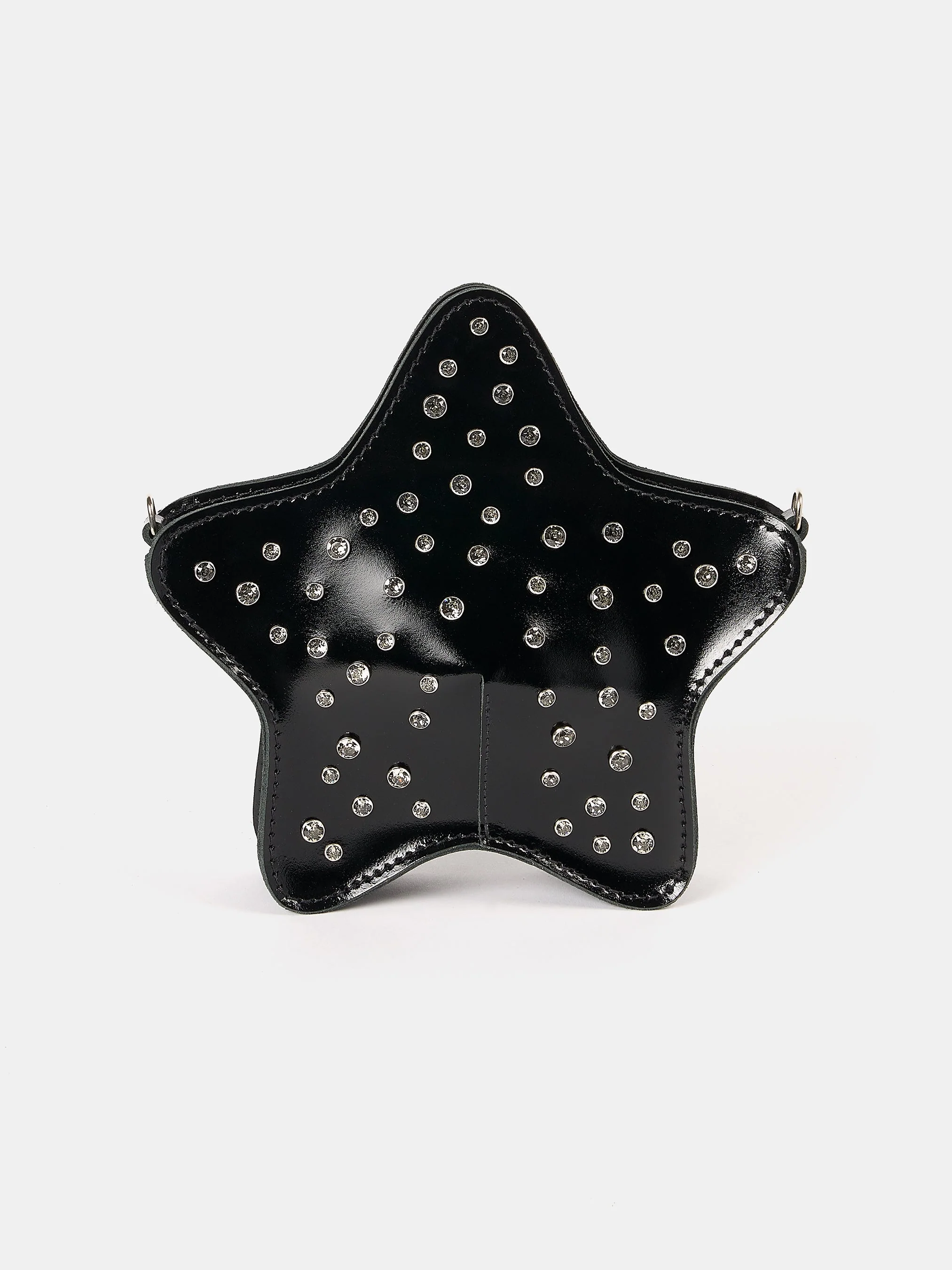 The Star Bag - High Shine Black with Swarovski® Crystals