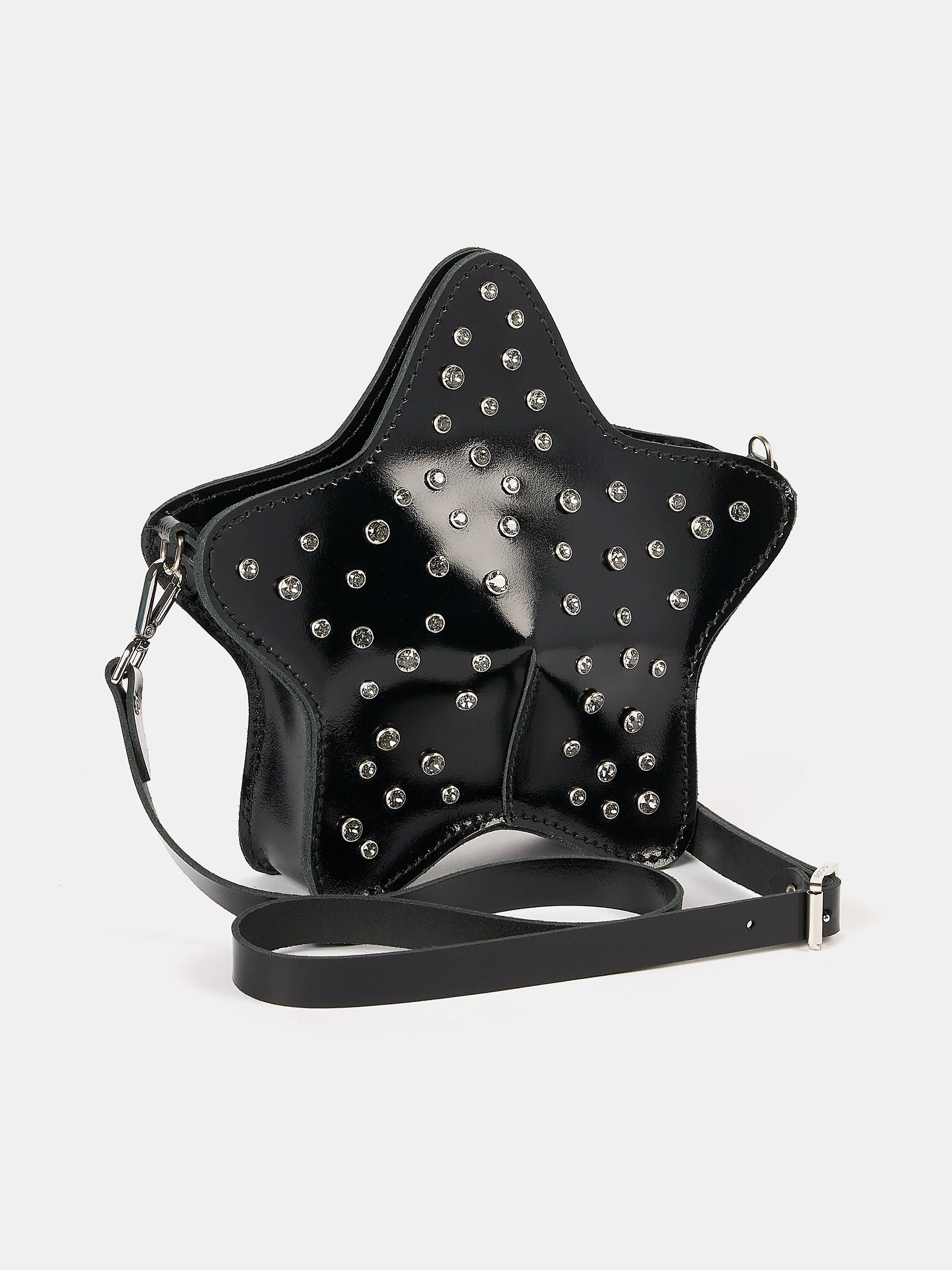 The Star Bag - High Shine Black with Swarovski® Crystals - Image 3
