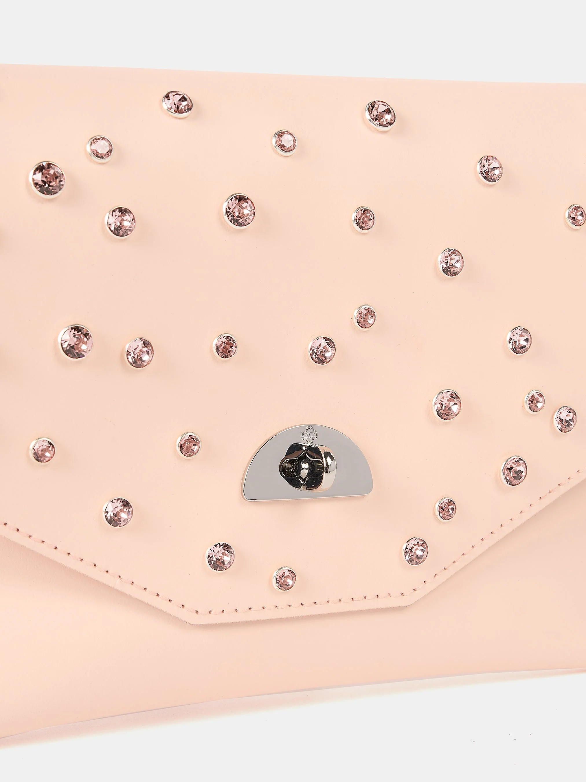 The Twist Lock Pouch - Cloud Pink with Swarovski® Crystals - Image 4