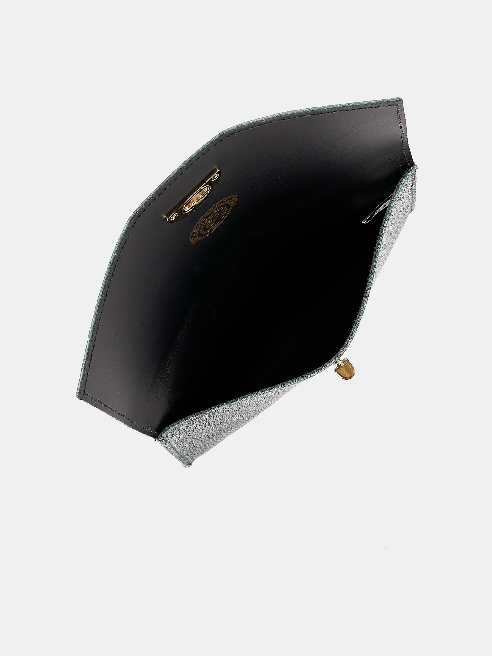 The Twist Lock Pouch - Metallic Emerald - Image 3